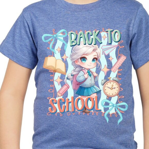 Queen Princess Elsa Frozen Back to school Graphic T-shirt for kids - Picture 2 of 5